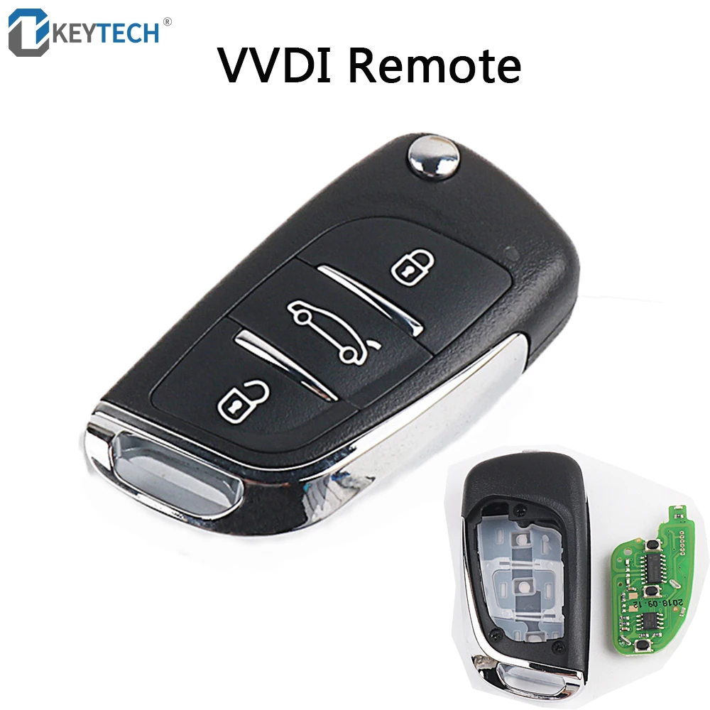 

OkeyTech 3 Buttons Xhorse VVDI Car Key Universal Remote Replacement X002 English Version for VVDI Key Tool Fit Several Cars
