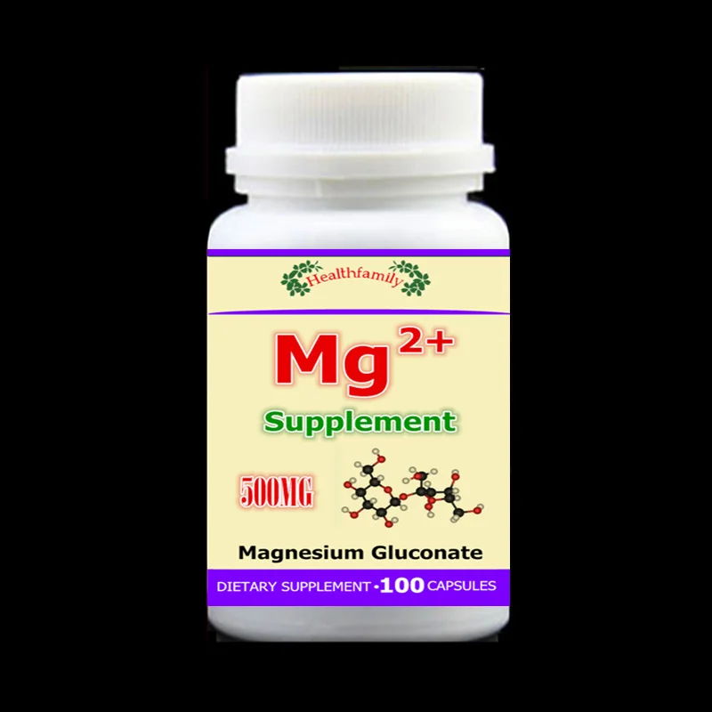 100pcs/bottle Mg supplement Magnesium gluconate for bone, muscles and nerve health Extra strength cholesterol,free shipping 100pcs bottle ahcc supplement powerful supports immune health liver function maintains natural killer cell activity
