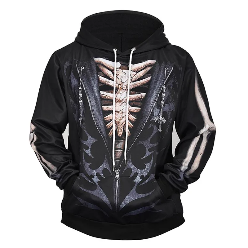 

Zipper Jackets 3d Hoodies Sweatshirts Men New Skeleton Print Long Sleeve Hoodie Men Sweatshirt HipHop Streetwear Hoody Tracksuit