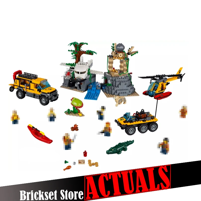 

LEPIN City Exploration of jungle remains 02061 870PCS Building Blocks toy for children gift brinquedo compatible legoINGly 60161