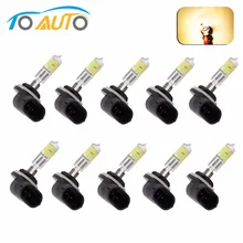 10 шт. 881 894 H27 галогенные лампы 27 Вт Противотуманные фары светильник 12 в автомобильный светильник Желтый янтарь