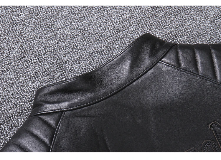 Мужские черные Куртки из натуральной кожи большого размера, профессиональная мотоциклетная Байкерская мягкая куртка высшего качества, пальто на молнии с рисунком