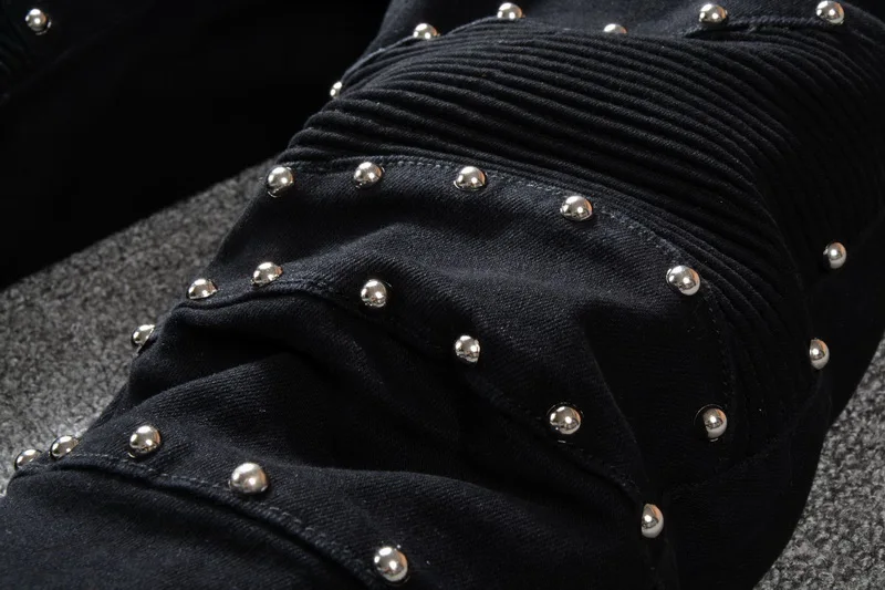 Metal Rock Punk Rivet Spike Pants a4