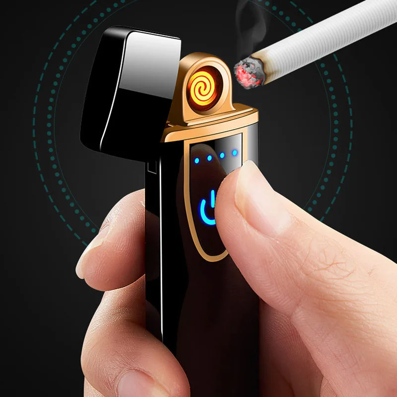 

New touch screen induction cigarette lighter compact intelligent induction USB charging lighter