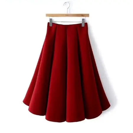 Ретро женские юбки осень зима женские плиссированные юбки миди с высокой талией Элегантные женские Ретро зонтик M926