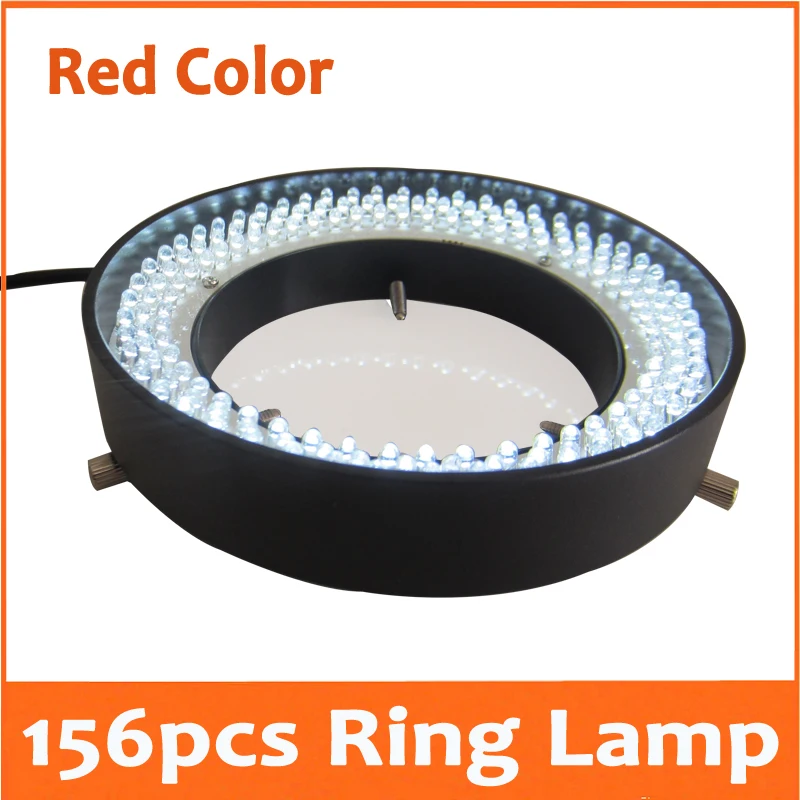 

Red Light- 156pcs LED Lamps Adjustable Ring Lamp 8W 90V-264V with 81mm Inner Diameter for Medical Stereo Biological Microscope