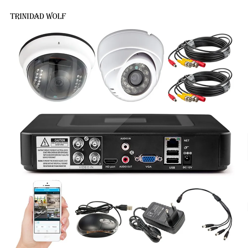 

TRINIDAD WOLF 4CH NVR Kit Indoor/Outdoor Waterproof IP Video Security Camera System CCTV Monitor System Network Video Recorder
