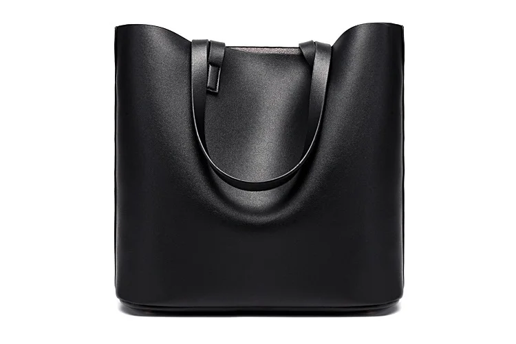 MJ Women Tote Bag Leather Big Bag Female Simple Handbag Large Capacity Shoulder Bags Bucket Women Composite Bags Shopping Tote (9)