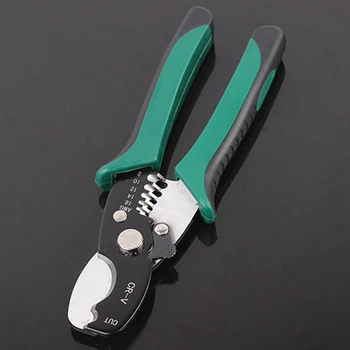

High-carbon Steel 8 inch 1.6-4.0mm Wire Stripper Cable Cutting Scissor Stripping Pliers Cutter Hand Tools