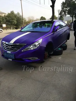 

Purple Matte chrome vinyl metallic chrome car sticker matte vinyl film with Bubble Free for laptop/mobile/car/truck