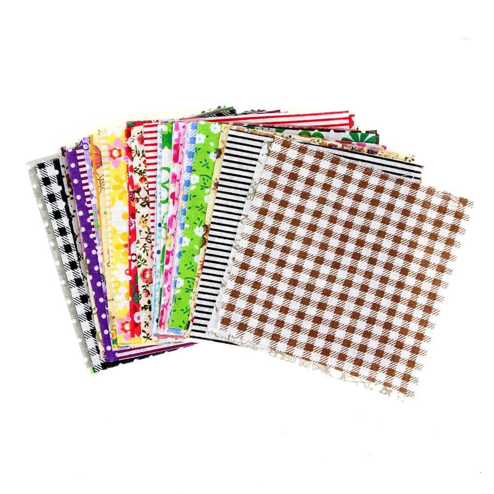 50pcs//lot Plain Thin Cotton Fabric Patchwork For DIY Quilting Sewing