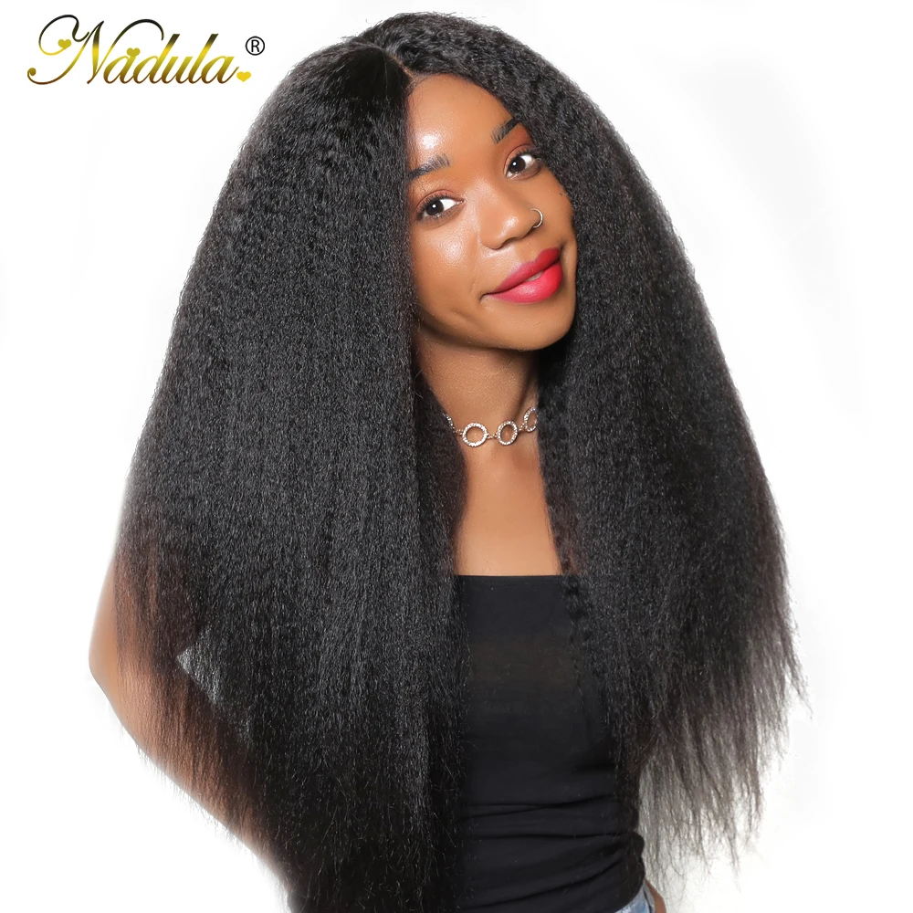 

Nadula Hair 13x4/13x6 Lace Wig Brazilian Wigs With Lace Front Human Hair For Women Remy Hair Kinky Straight Wig With Baby Hair