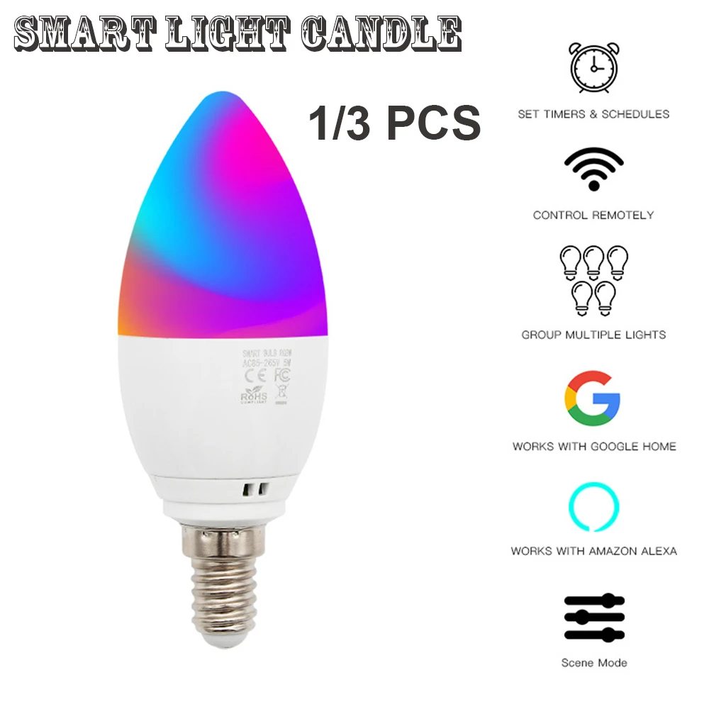 #7044 SMART LED Lampe WiFi ALEXA Sprachsteuerung AGL 5 Watt CCT E27 matt