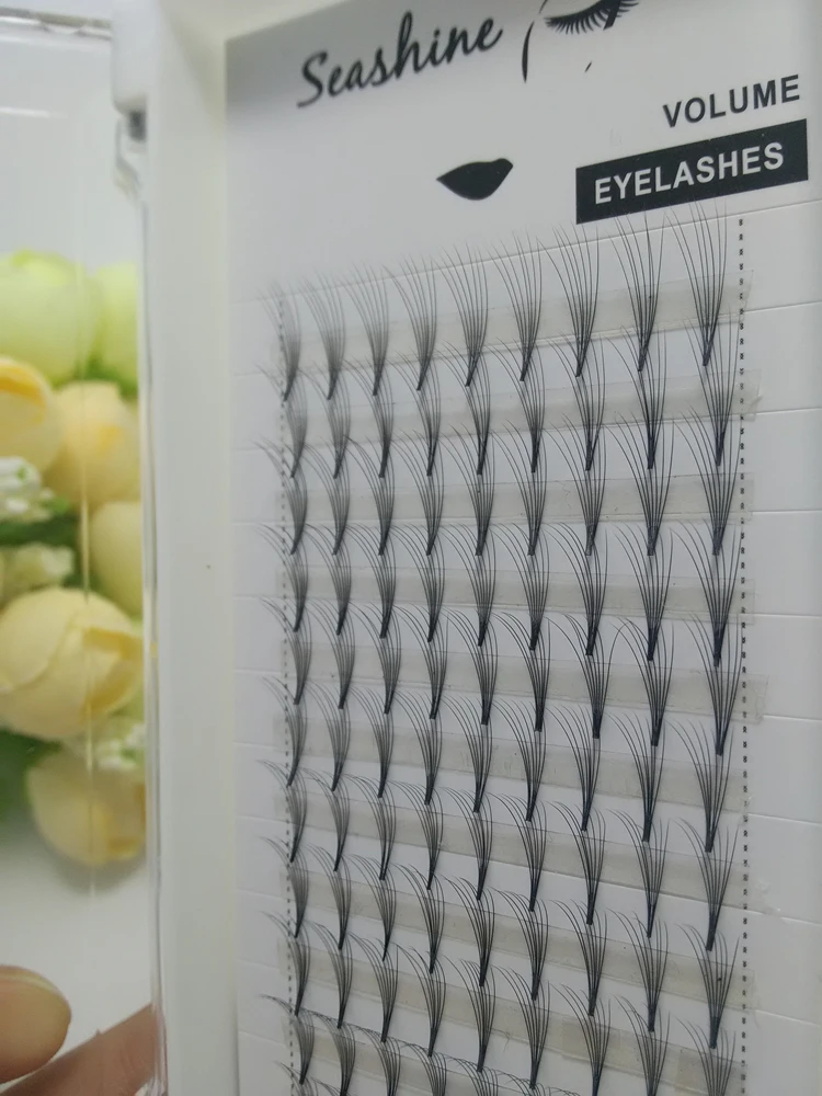 

1 Tray High Quality 7D Premade Volume Fans C Curl Individual Eyelash Extension Customized Box And Logo Free Shipping