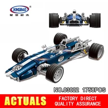 XINGBAO 03022 1758 pcs Genuine O Carro de Corrida Azul Conjunto de Blocos de Construção Tijolos Educacionais Presentes Modelo de Brinquedo Engraçado Para As Crianças