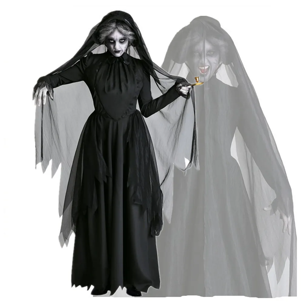 

New Halloween adult dead ghosts witch dress demon vampire costume Dark suit devil Ghost bride costumes scary clothes