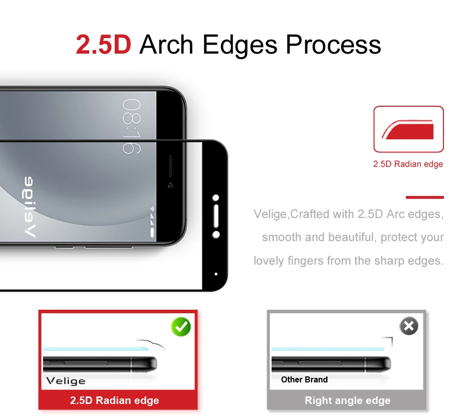 Velige Full Cover Tempered Glass For Xiaomi Mi 5C Mi5C M5C 5 C Xiomi Mi 5C Screen Protector 2.5D Protective Guard Glass Film (8)