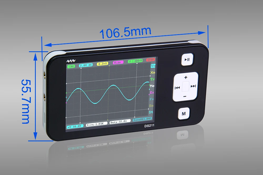 Мини DS211 светодиодный дисплей профессиональный портативный цифровой осциллограф инспекции и обслуживания электронное оборудование