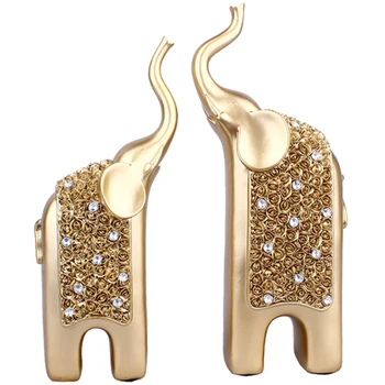 

2pcs/set Fashion Elephant Desktop Figurines Ornaments Home Decor Desk Decor Home Decoration Accessories Modern Wedding Decor