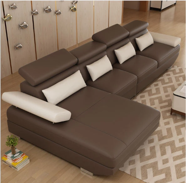 ruang tamu sofa set sofa sudut sofa l bentuk sectional asli kulit asli sectional sofa muebles de sala moveis untuk casa