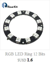 RGB светодиодный кольцевой светильник 8 бит светодиодный s WS2812 5050 RGB светодиодный кольцевой светильник со встроенными драйверами для arduino Diy Kit