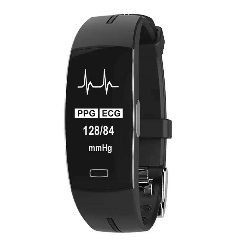 H66, измеритель артериального давления, пульсометр, PPG, ЭКГ, умный Браслет, P3, активит, фитнес-трекер, часы, умный браслет - Цвет: Серебристый