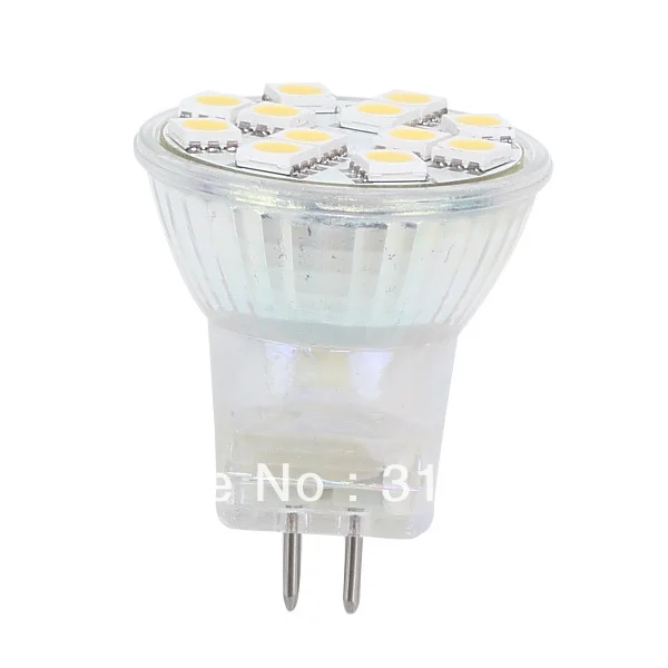 

Free Ship!!! 12LED MR11Glass Cover Blub Lamp 5050 SMD 12VDC Dimmable White Warm/ white 2pcs/lot