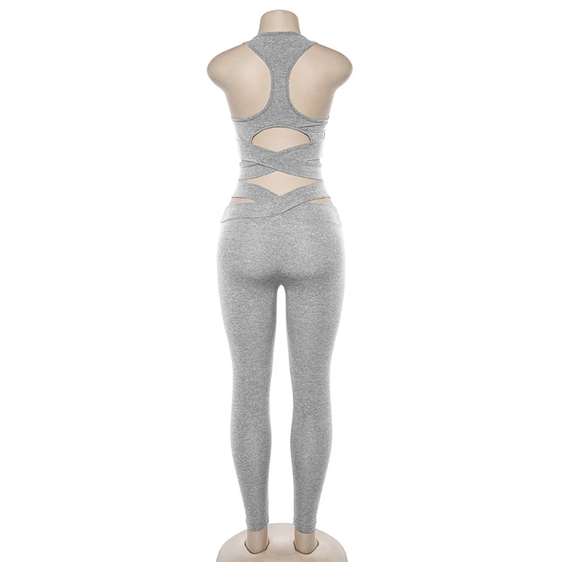 Vutru спортивный костюм для женщин Йога Комплект Sportwear крест ремни сексуальные