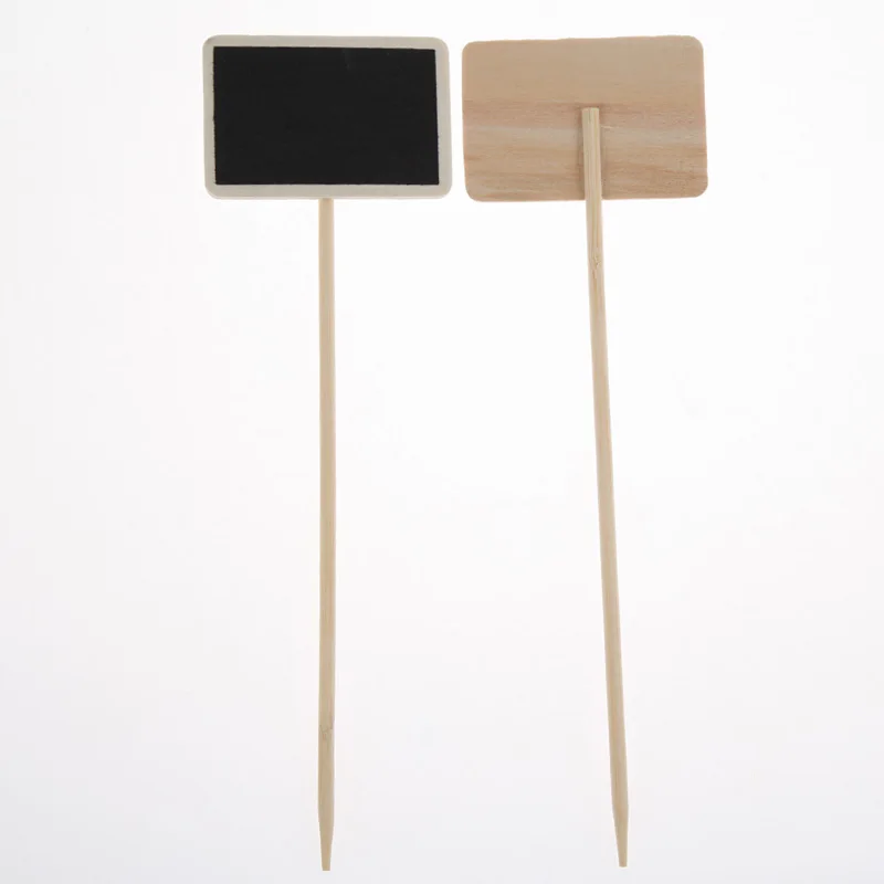 

10pcs/Lot Retangle Mini Blackboard Chalkboard Wordpad Message Board Holder Clip On Stick Stand Wedding Table Decoration