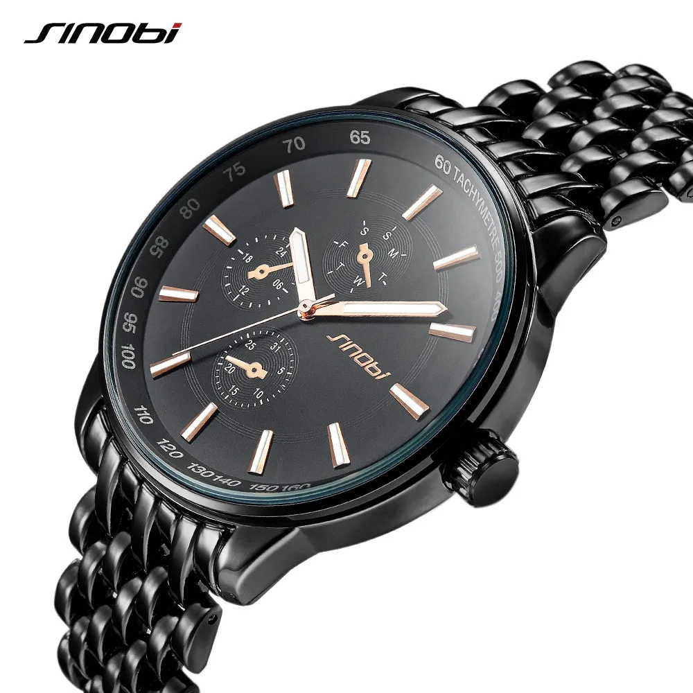 

SINOBI Top Brand Luxury Men Women Fashion Casual Stainless Steel Couple Watch Men Sports Geneva Watches Relogio Masculino Clock