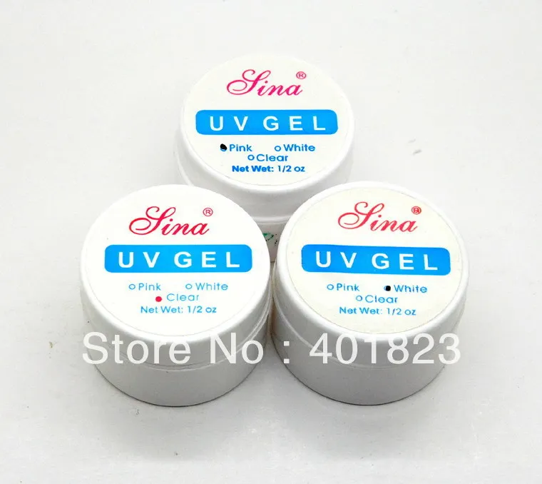 

3 Colors UV Gel Varnishes Nail Polish Wihte Clear Pink 3pcs/set PRO Nail Art Builder Gel