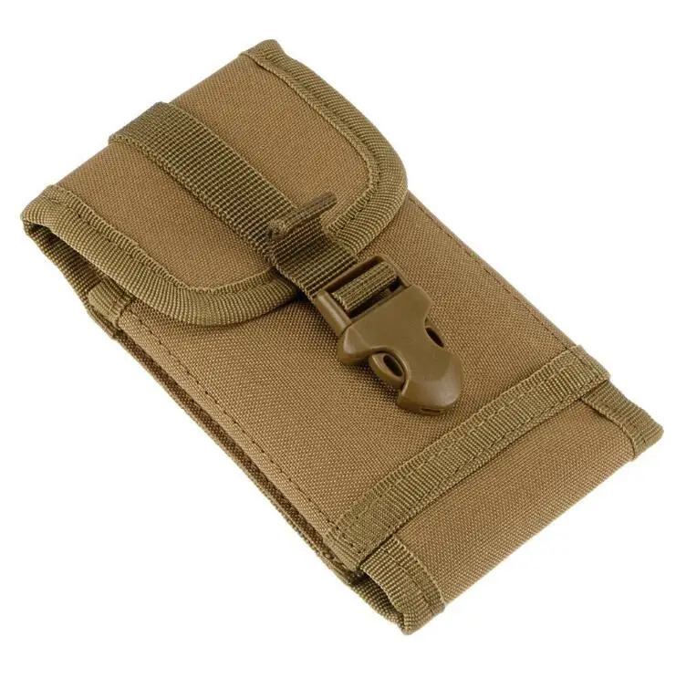 Молл Чехол для телефона Amy EDC тактическая барсетка армейская камуфляжная поясная кобура с зажимом для ремня нейлоновая сенсорная пошлина для телефонов - Цвет: KHAKI TAN