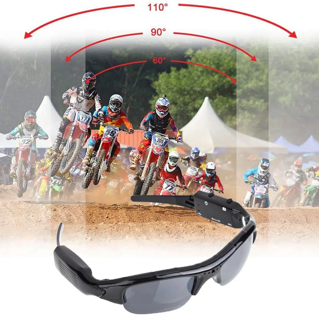Солнцезащитные очки камера 1280x960 цифровые очки DV DVR видеорегистратор Поддержка TF карты видеокамера для спорта на открытом воздухе езда