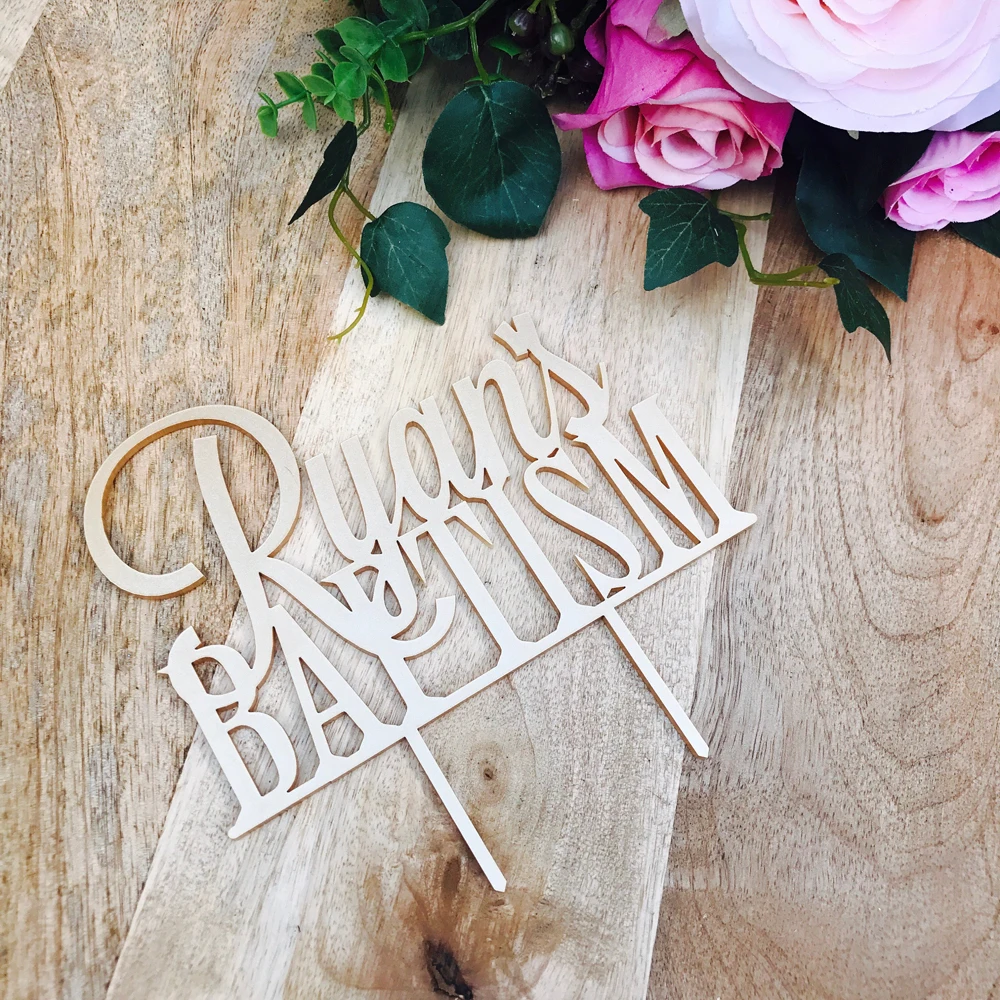 Personalized name Baptism Cake Topper,Custom Baptism Cake Topper Religious Decor,Baptism Gift,Baby Shower Cake Topper (2)