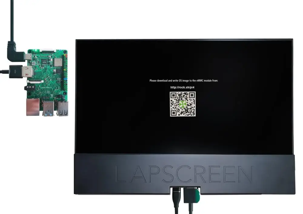 

RK3399 Development board ROCK PI 4 B Version Screen Set with ROCK PI 4 1GB board Full HD 12.5inch Lapscreen and HDMI cable