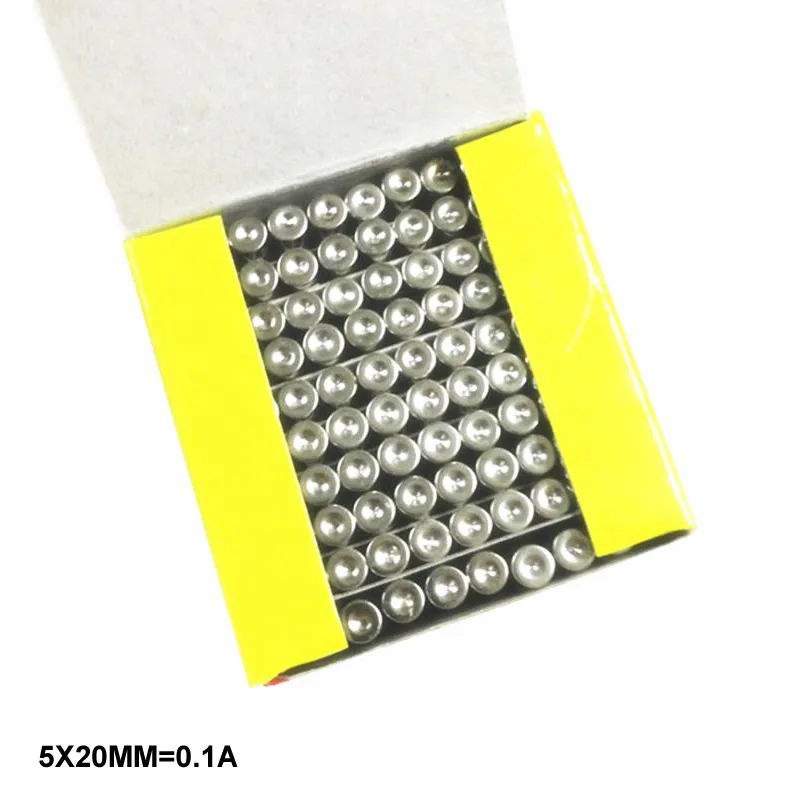 100 шт. 5*20 SMD Быстрое Выдувное Стекло Предохранители 250 В Стеклянная трубка
