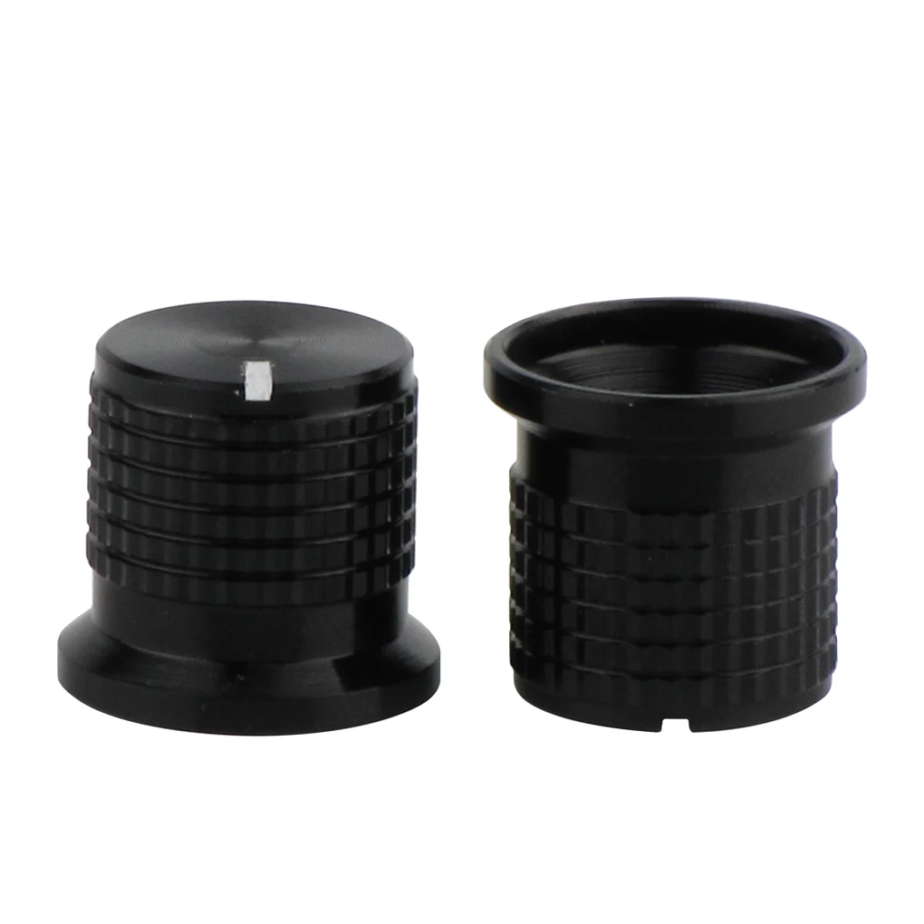 FLEOR 2pcs Full Aluminum Knurled Audio Amplifier/ Effect Pedal Knobs