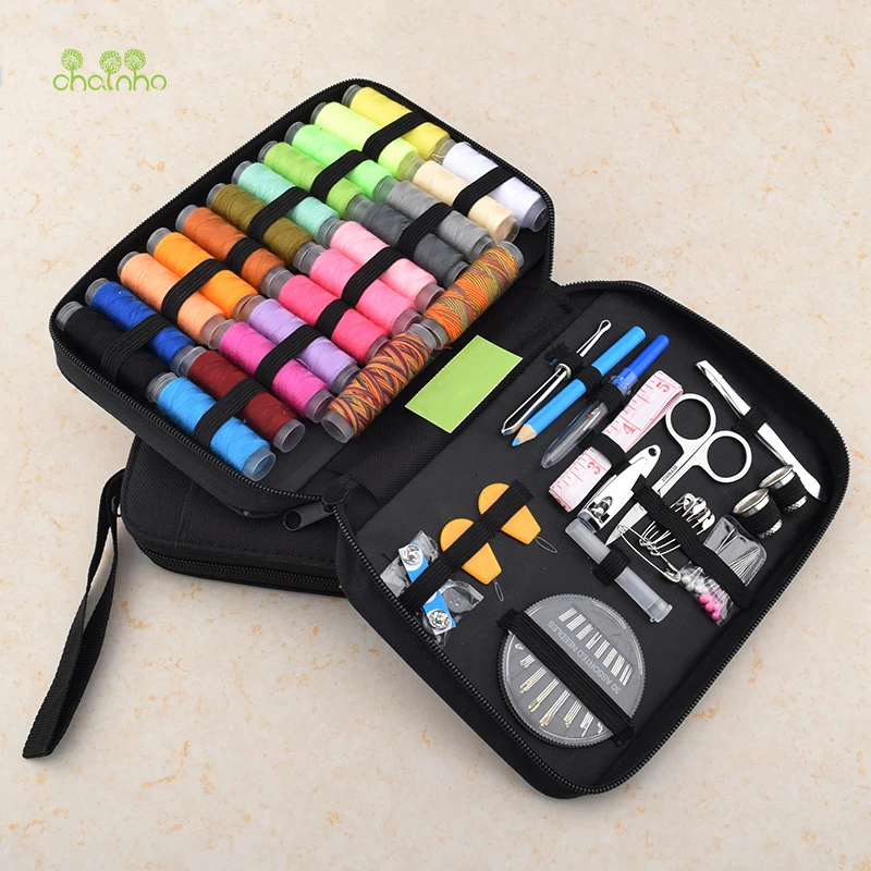 

Chainho,Portable Mixed Sewing Tool Set For Handmade,Multi-function Sewing Kits Box/Scissors,Threads,Needle,Sewing Accessories,