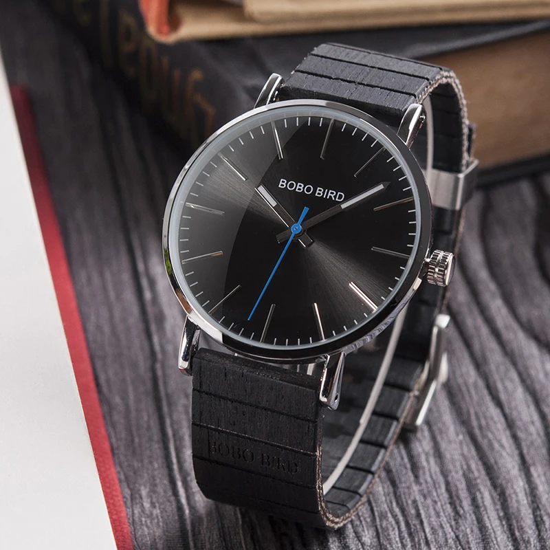 BOBO BIRD Wooden Wrist Watch Men Quartz Analog Watch Male Timepieces in Gifts box erkek kol saati relogio masculino