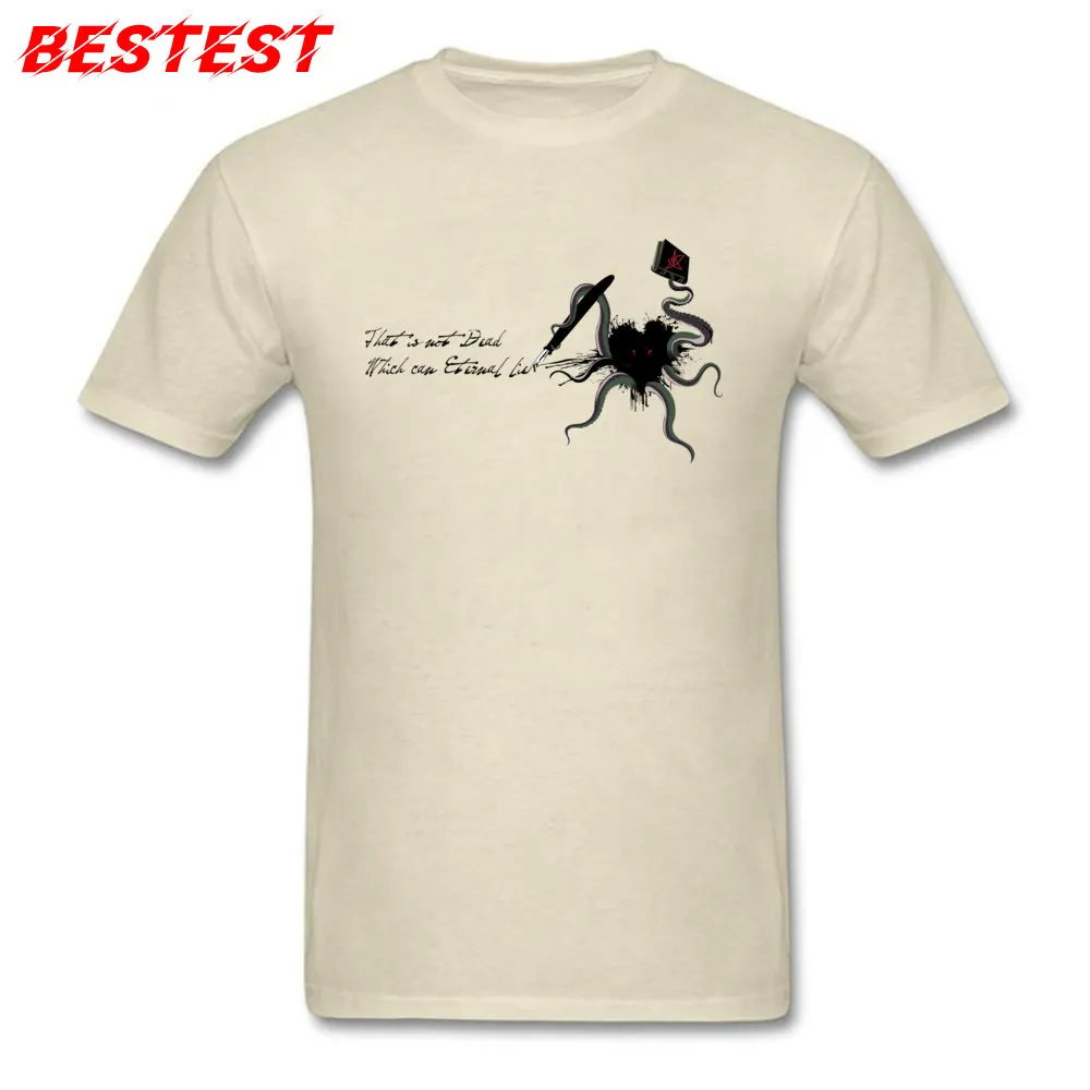 New Coming Men Tops T Shirt Immortal Lovecraft Normal Tshirts 100% Cotton Short Sleeve Design Tops Shirt Round Collar Immortal Lovecraft beige