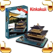 Подарок на год, золотой павильон Kinkakuji, 3D головоломка, японский Храм, культурное достояние, сокровище, модель, сделай сам, игрушка, веселье, PUZ