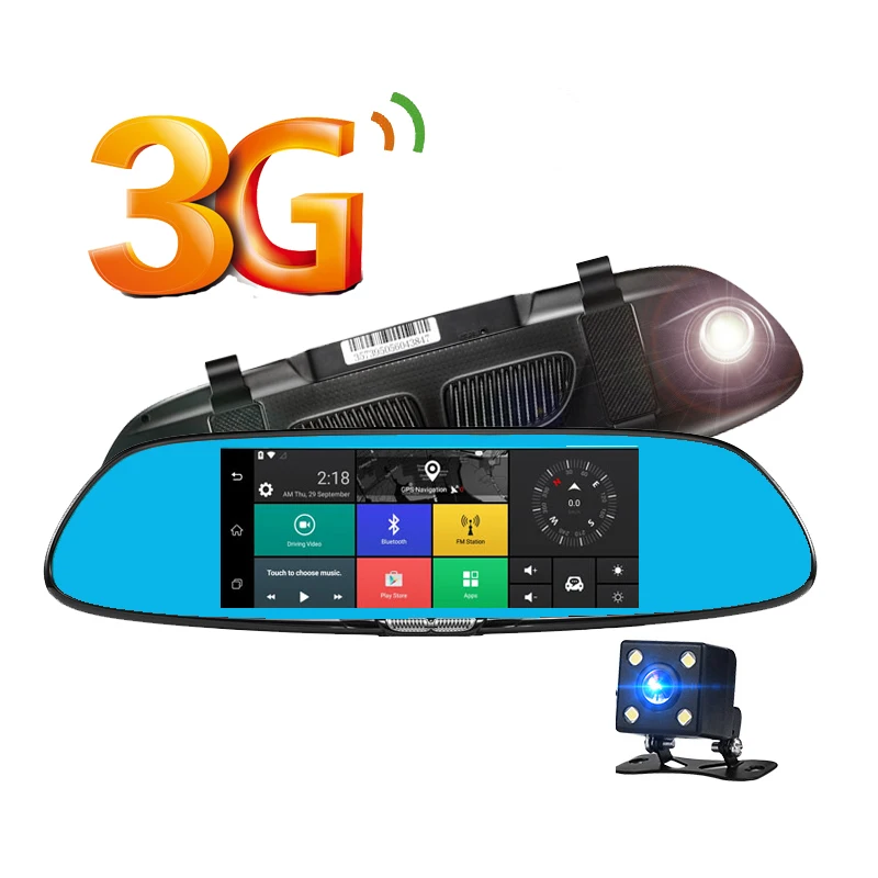 7inch 3G Android mirror Car DVR Car Rearview Mirror GPS Navigation