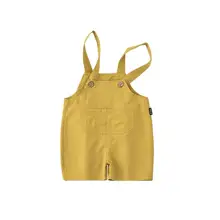 Одежда для малышей летние комбинезоны новые милые детские желтые брюки для девочек нагрудник для мальчиков корейский малыш Повседневные детские штаны аксессуары