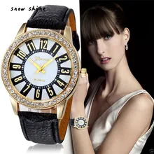 snowshine #10xin Fashion Women’s Watches Stainless Steel Analog Leather Quartz Wrist Watch free shipping