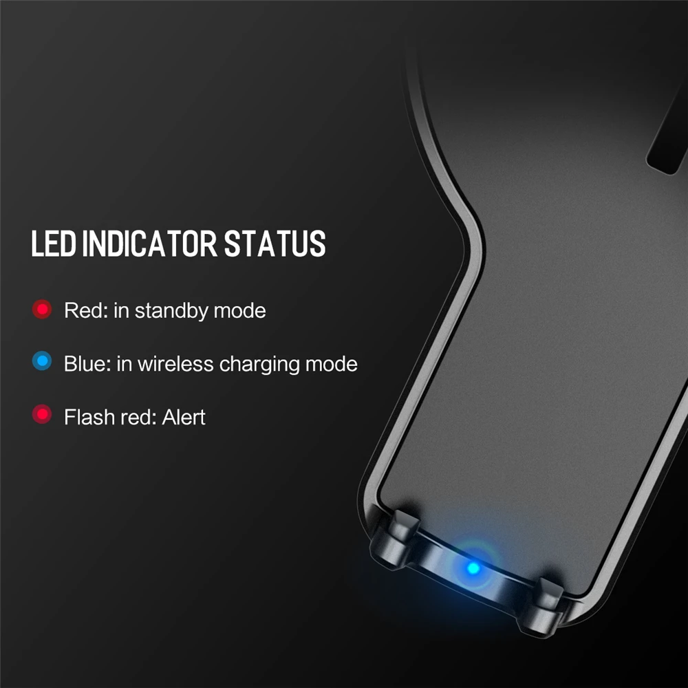 ROCK QI автомобильное беспроводное зарядное устройство Держатель для iPhone X 8 samsung Galaxy S8 S7 S6 Note 8 Plus быстрая Беспроводная зарядка
