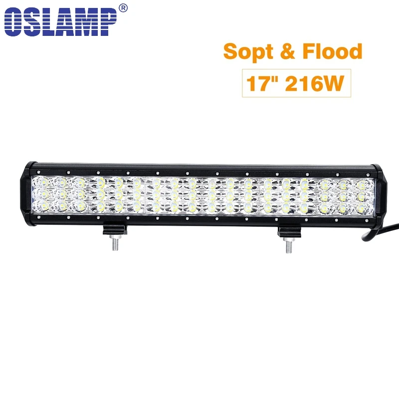 

Oslamp Offroad Light Bar 3 Row 17 inch 216W Work Light LED Driving Lamp Combo Beam Led Bar 12v 24v Truck SUV ATV 4WD 4x4