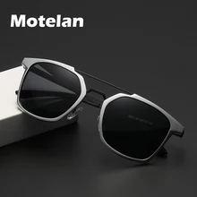 Новые мужские Поляризованные алюминиевые солнцезащитные очки без оправы, очки для вождения, рыбалки, очки-Полароид, прямоугольные солнцезащитные очки UV400, антибликовые 8639