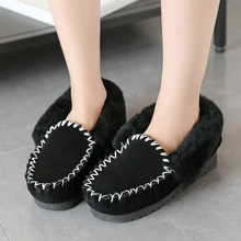 Women’s Classic Sheepskin Short Snow Boots Black &Grey Women Winter Warm Ankle boots Leather Australia Ug Ankle Boots For Girls