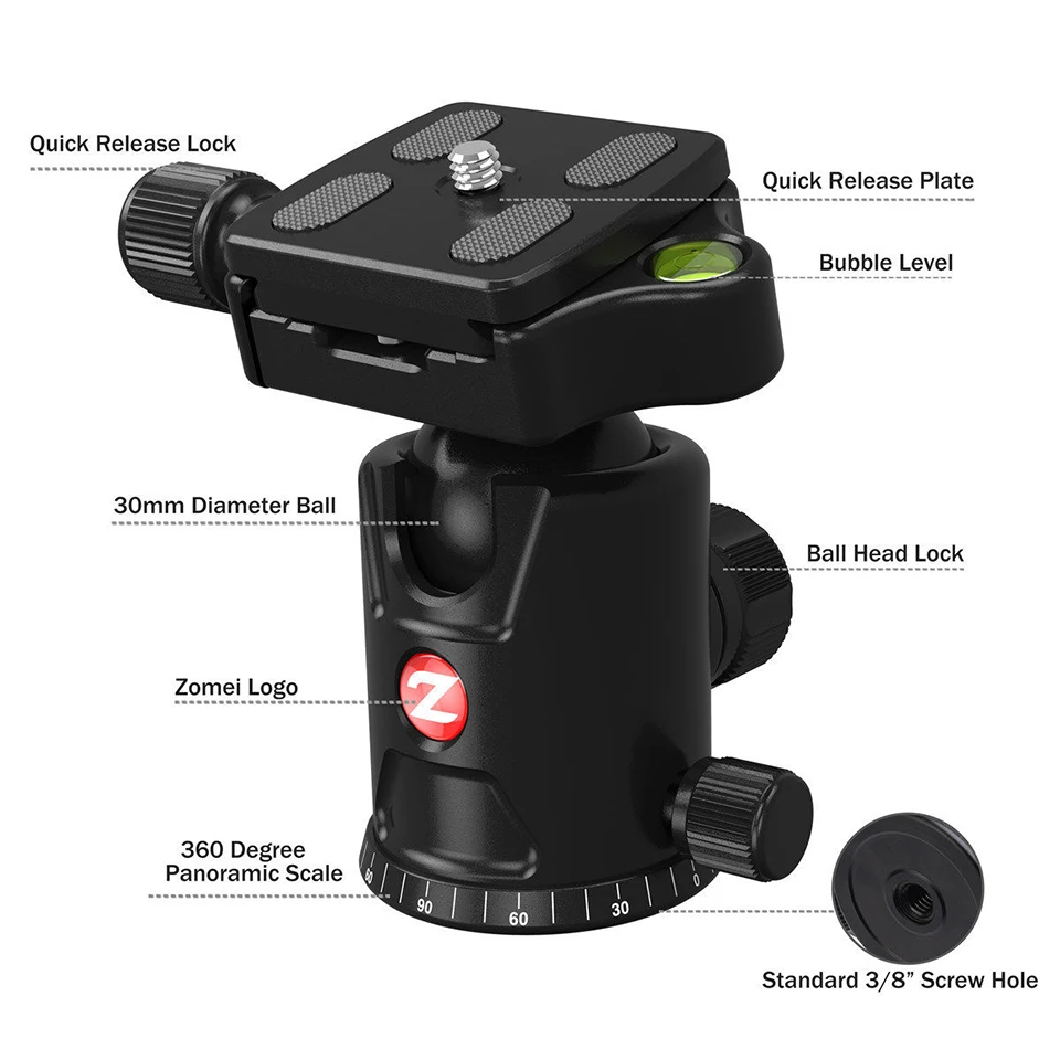 ZOMEI Travel Camera Tripod M8 Aluminum Monopod