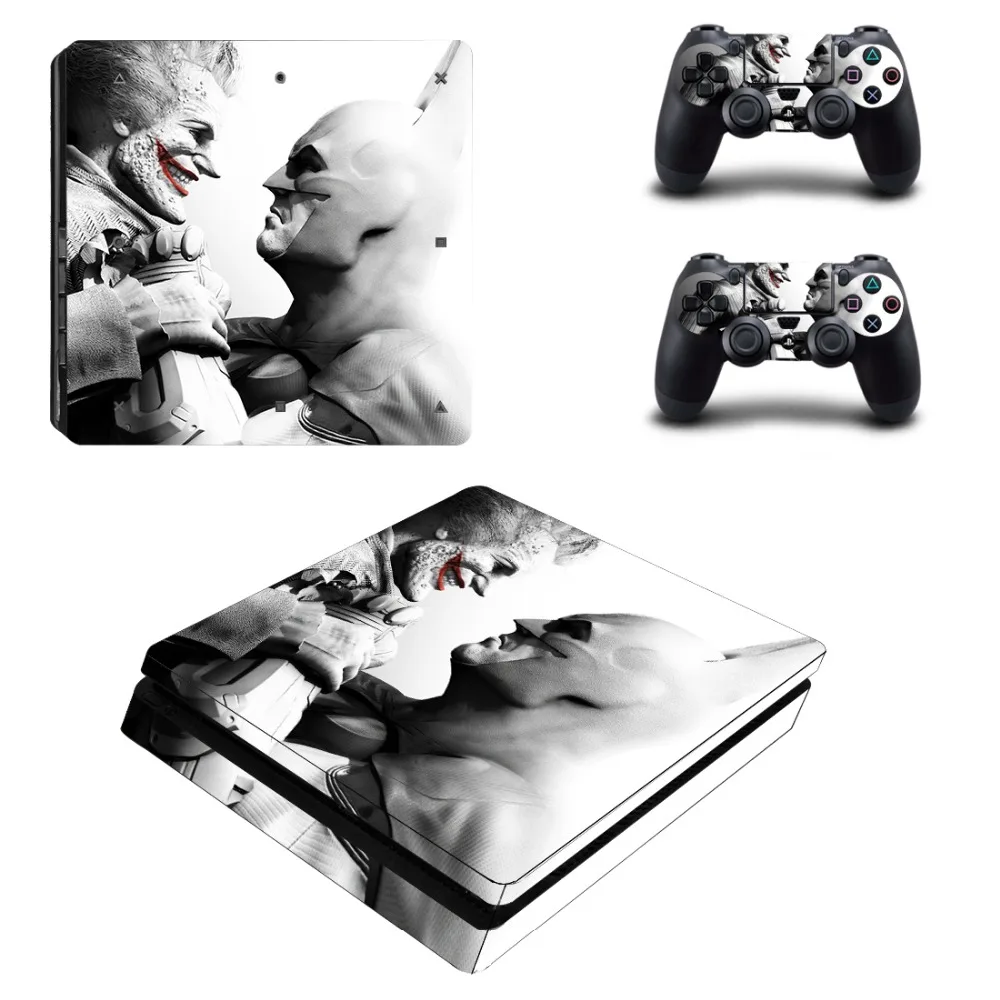 Бэтмен против Джокера виниловая наклейка на кожу для PS4 Slim консоль и контроллеры